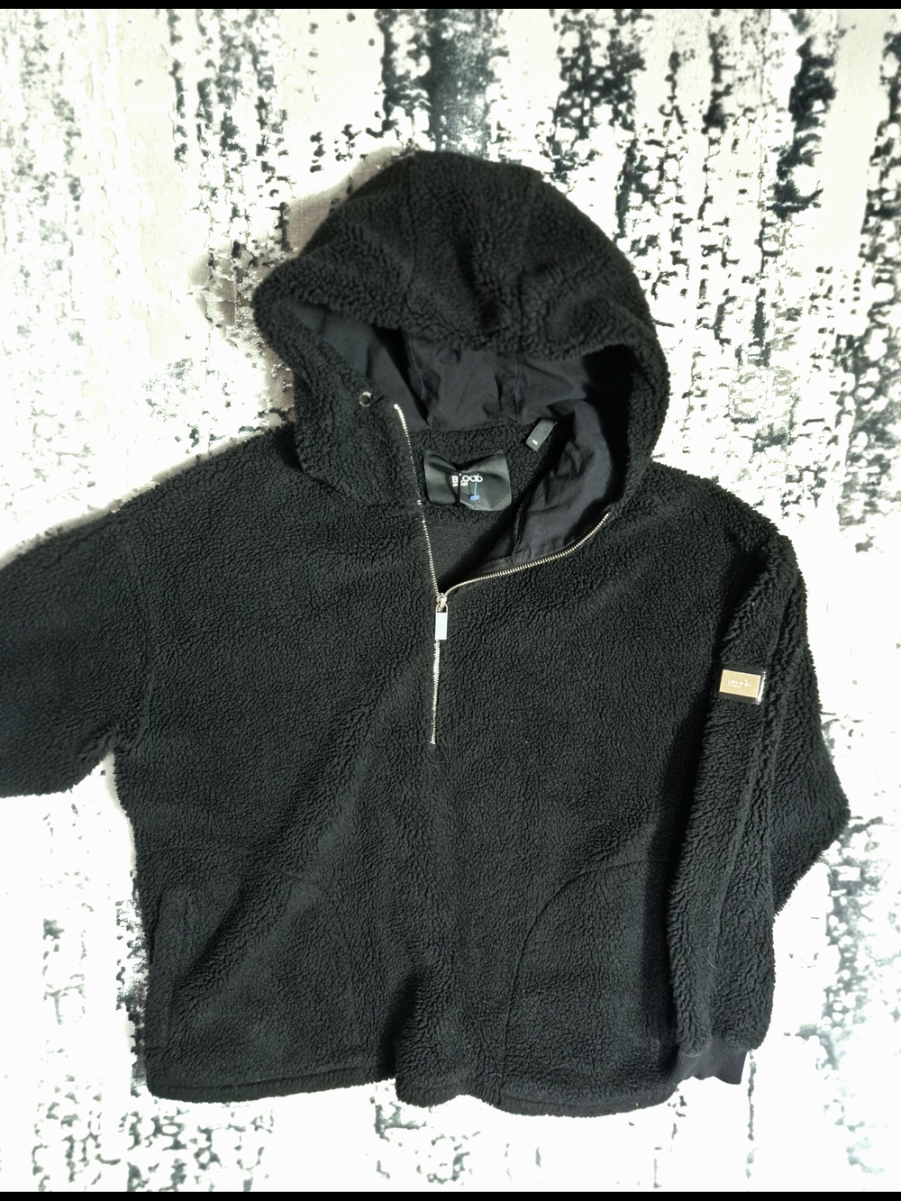 Blood Brother Shepra Hoodie M Black Half Zip Front Hooded Sweatershirt Jacket